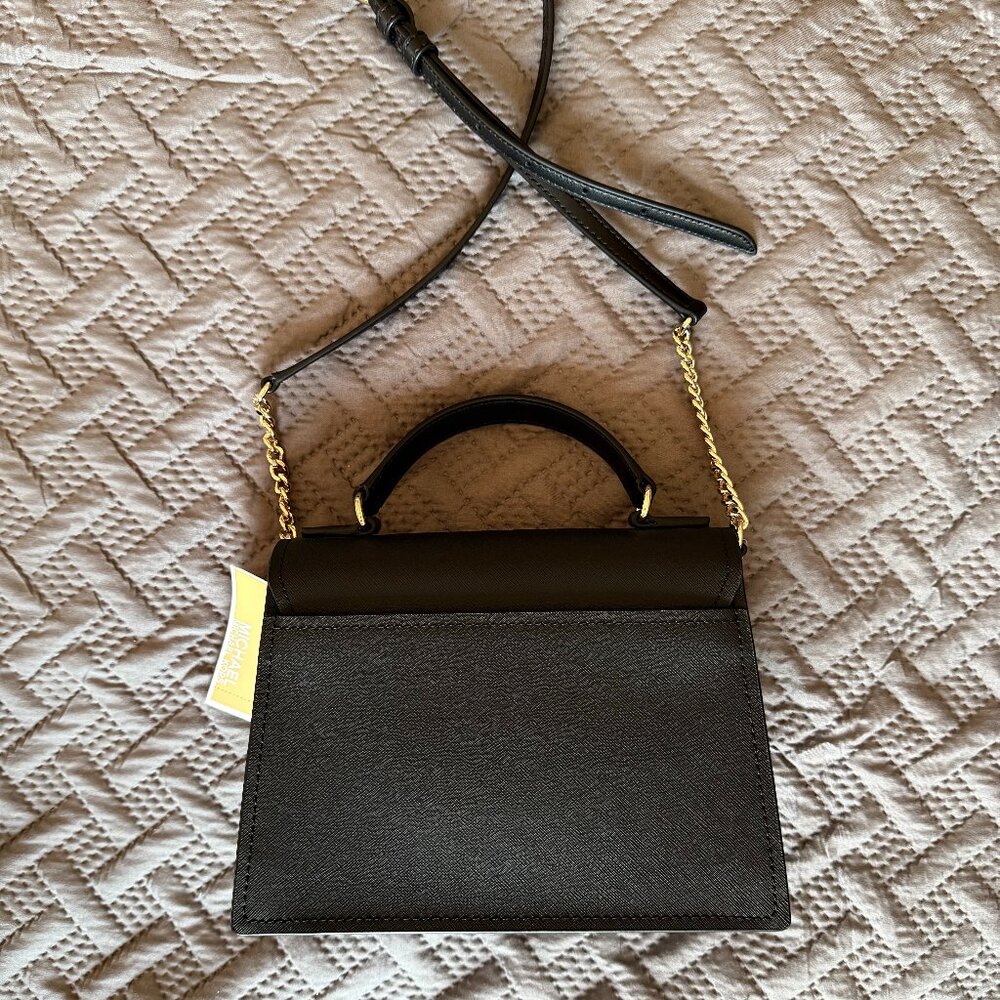 Michael Kors Grace Medium Satchel in Black - Picture 4 of 6